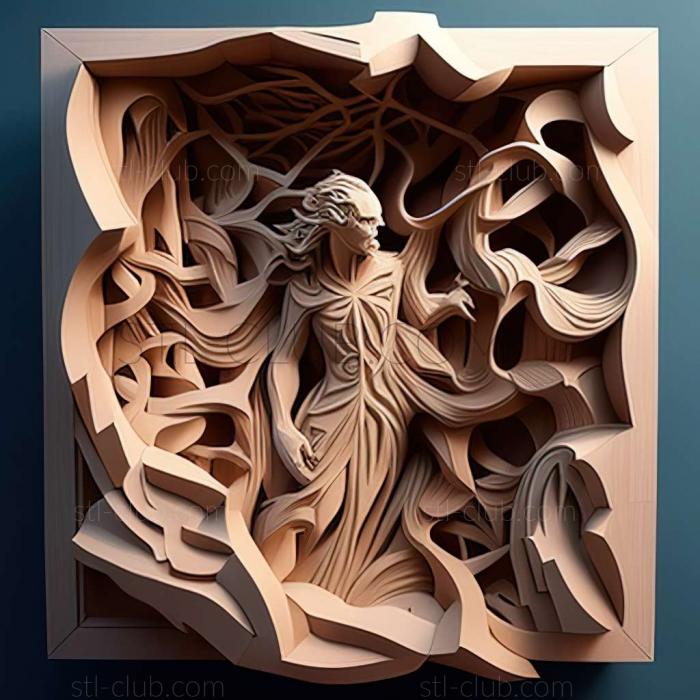 3D мадэль Мелани Парк, американская художница. (STL)